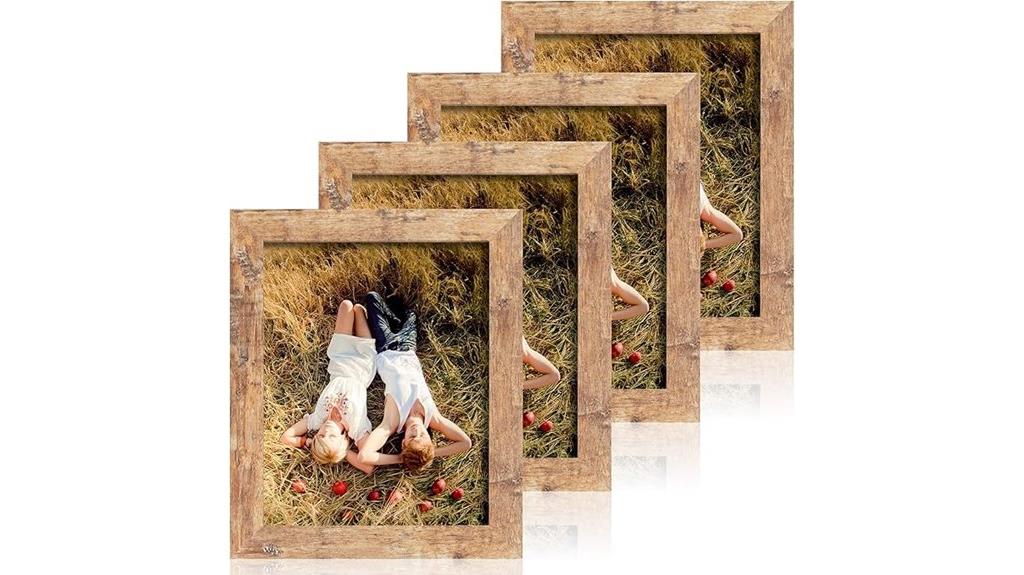 set of rustic brown frames