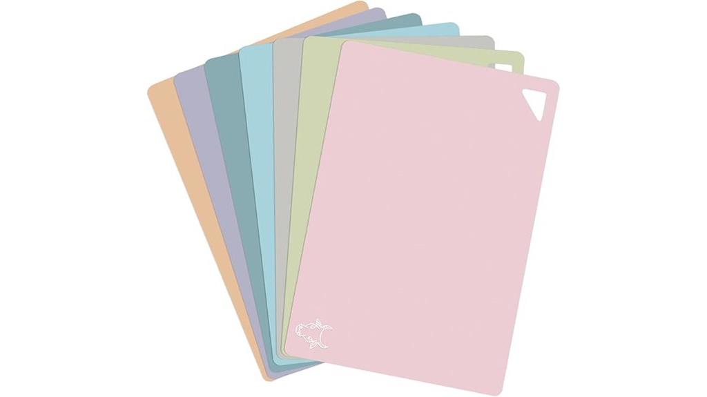 set of seven flexible boards
