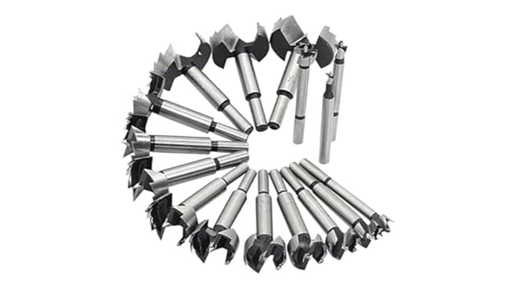 set of sixteen drill bits