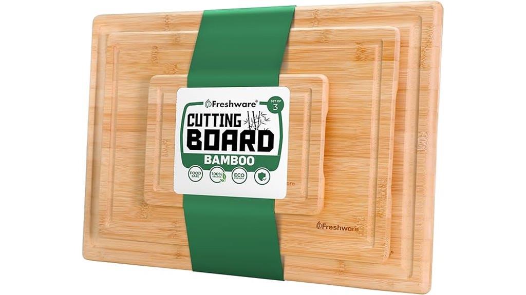 set of three bamboo boards