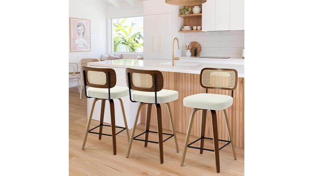 set of three swivel stools