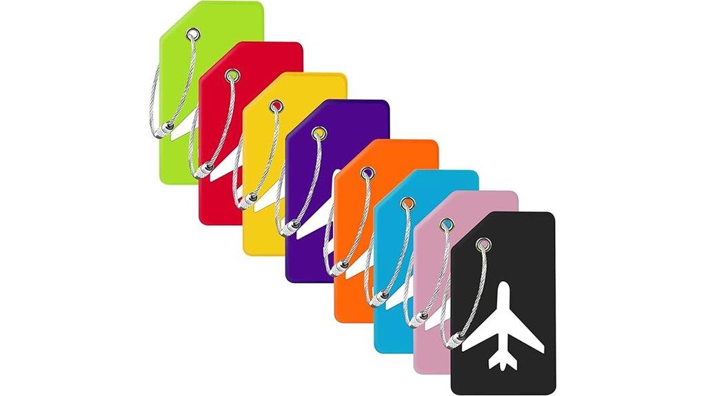 silicone luggage tags set