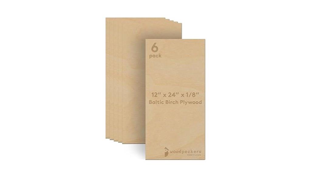 six 3mm baltic birch sheets