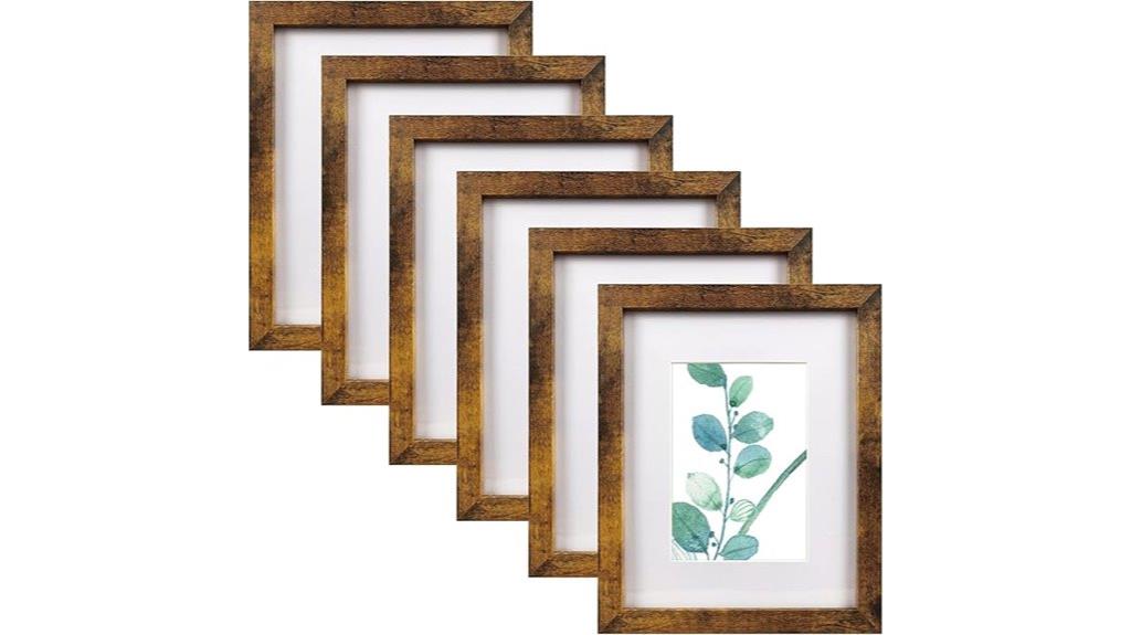six 8x10 picture frames