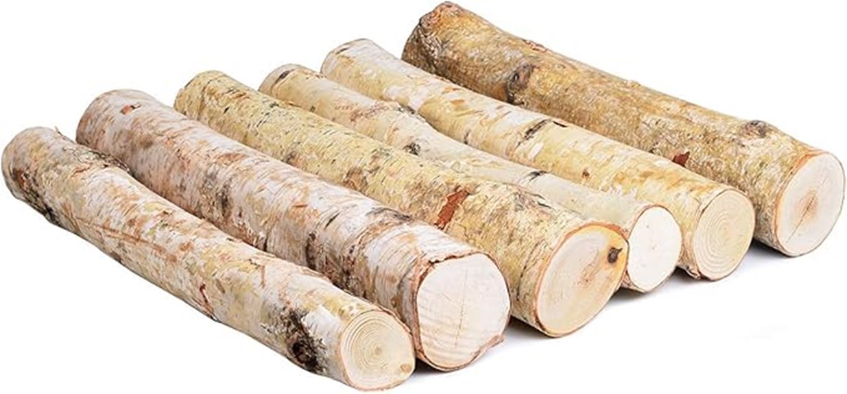 six large birch firewood