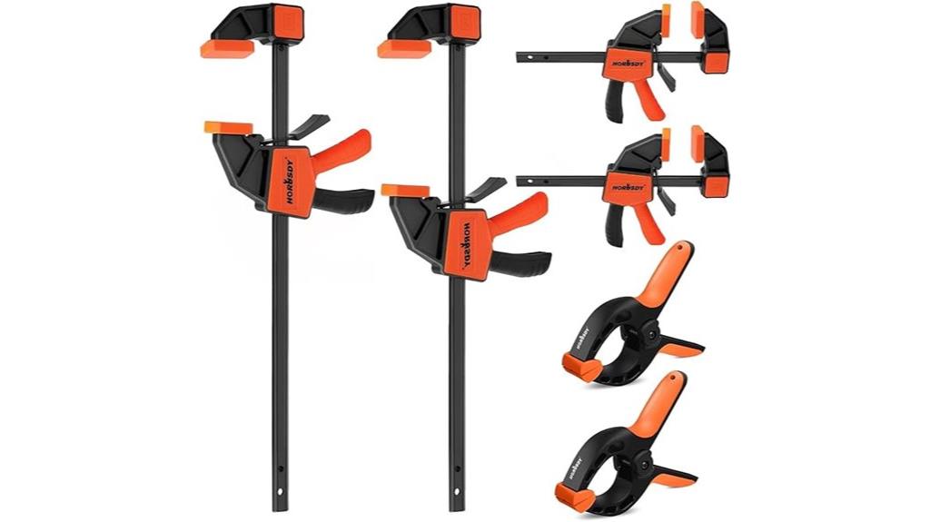 six pack woodworking clamps