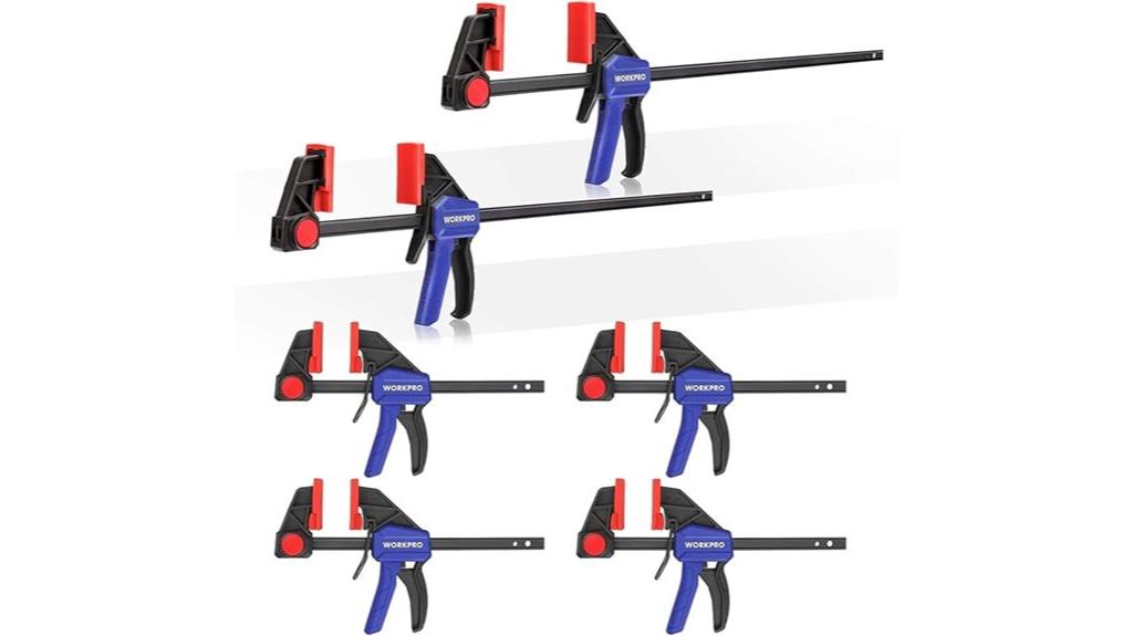 six pack woodworking clamps