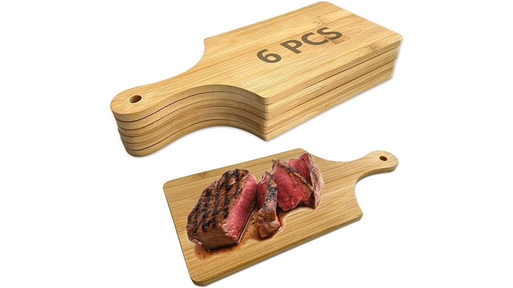 six small cheese boards