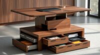smart storage for foldable tables