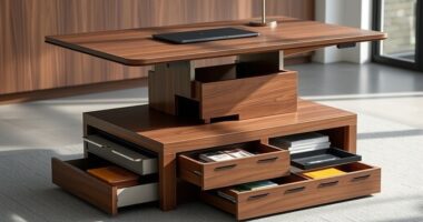 smart storage for foldable tables