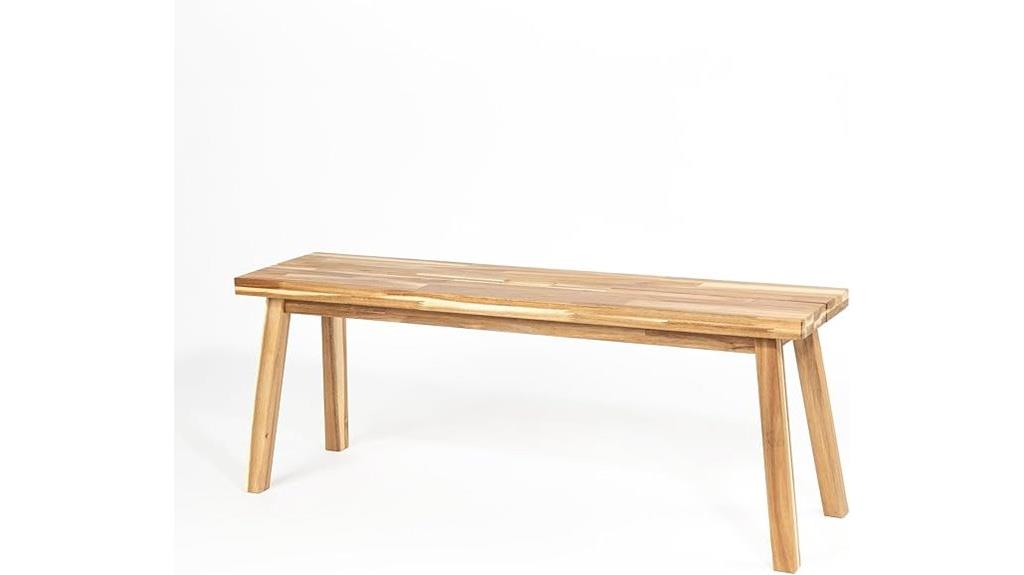solid acacia wood bench