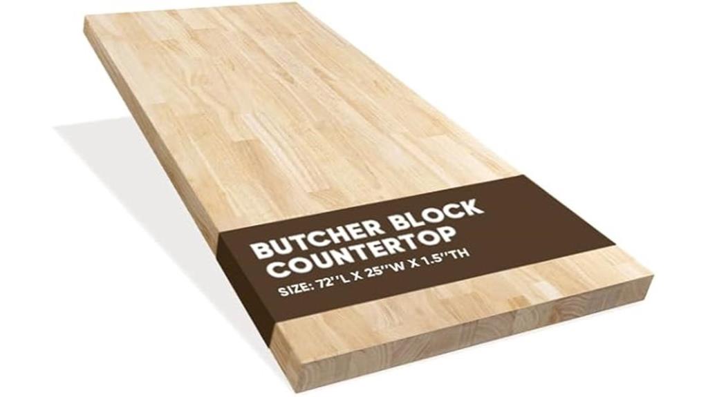 solid hevea wood countertop