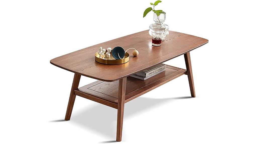 solid oak coffee table