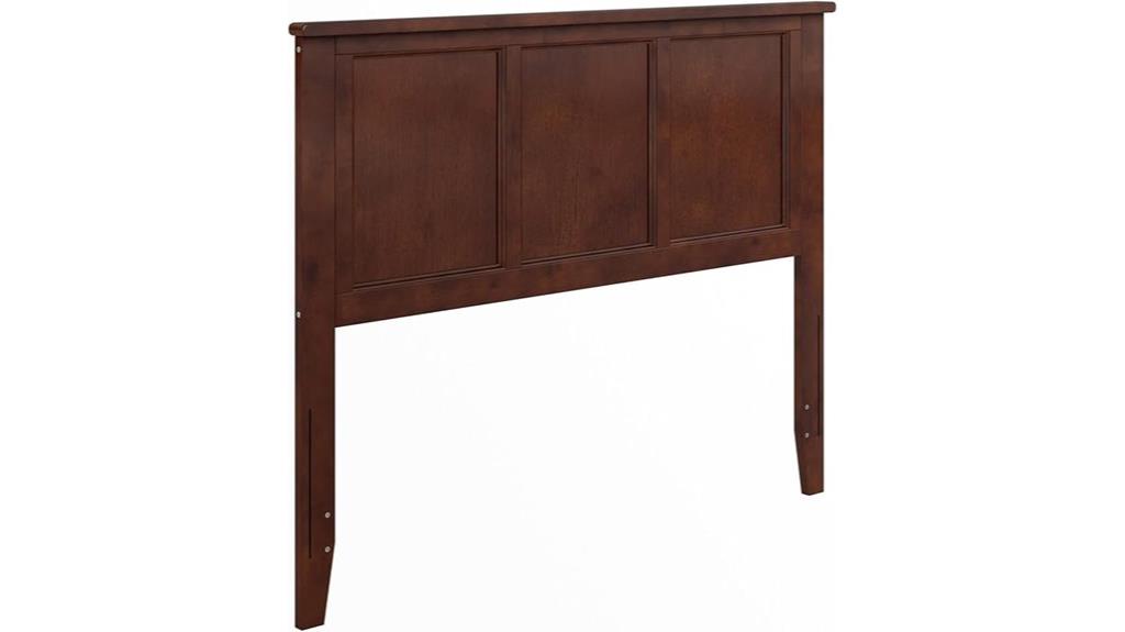 solid wood headboard with charger