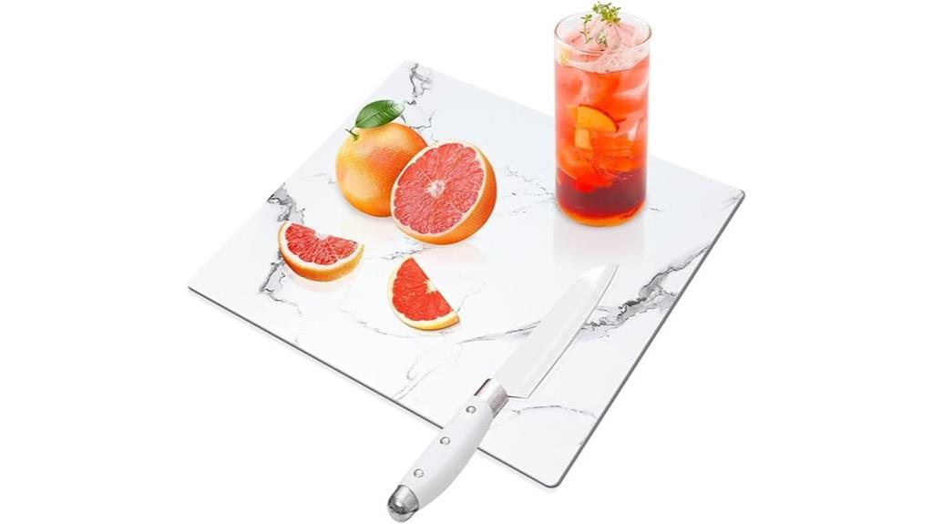 square tempered glass cutting board