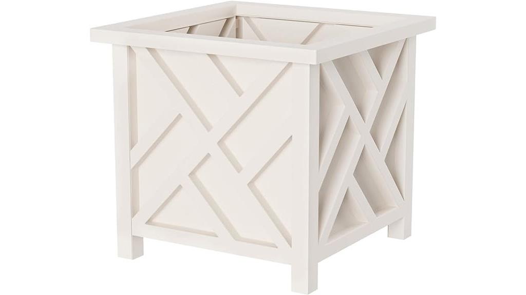 square white outdoor planter