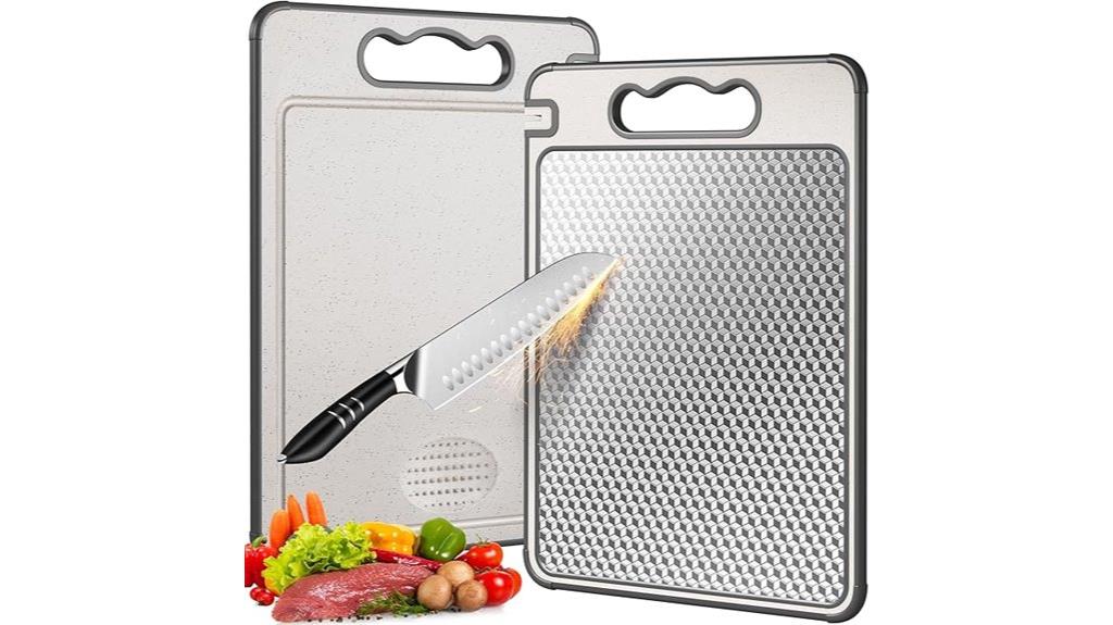 stainless steel wheat straw cutting board