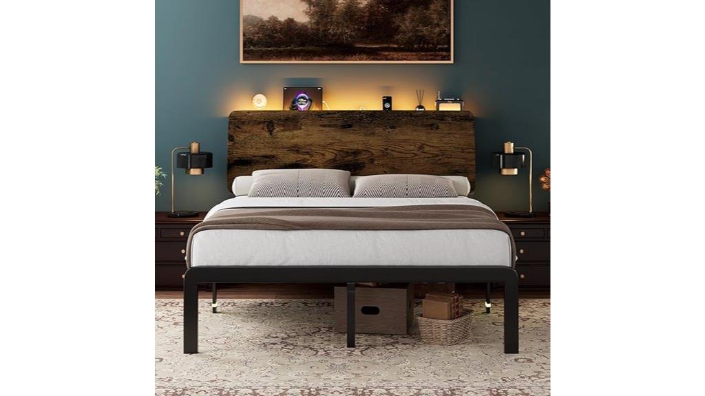 storage bed with headboard