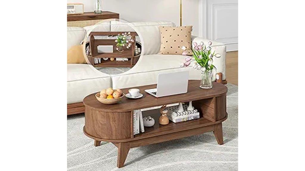 stylish fluted storage table