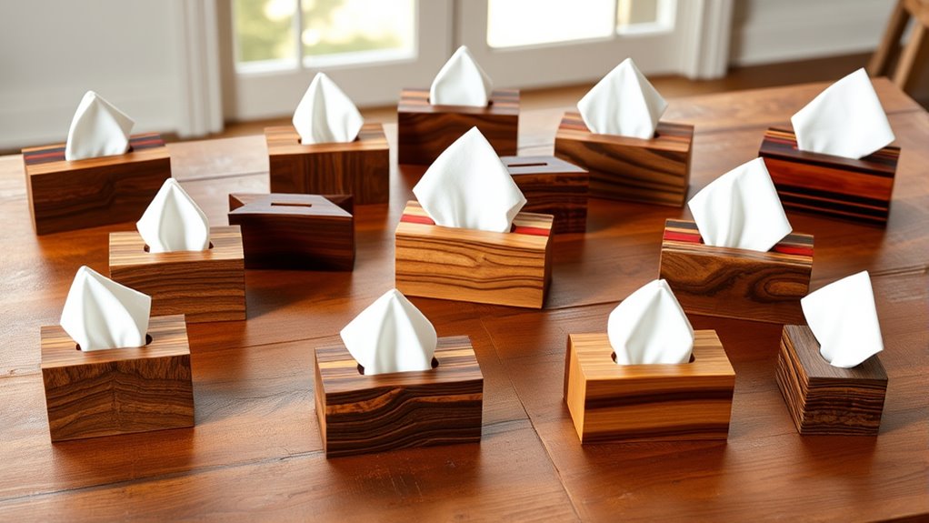 stylish wooden napkin holders