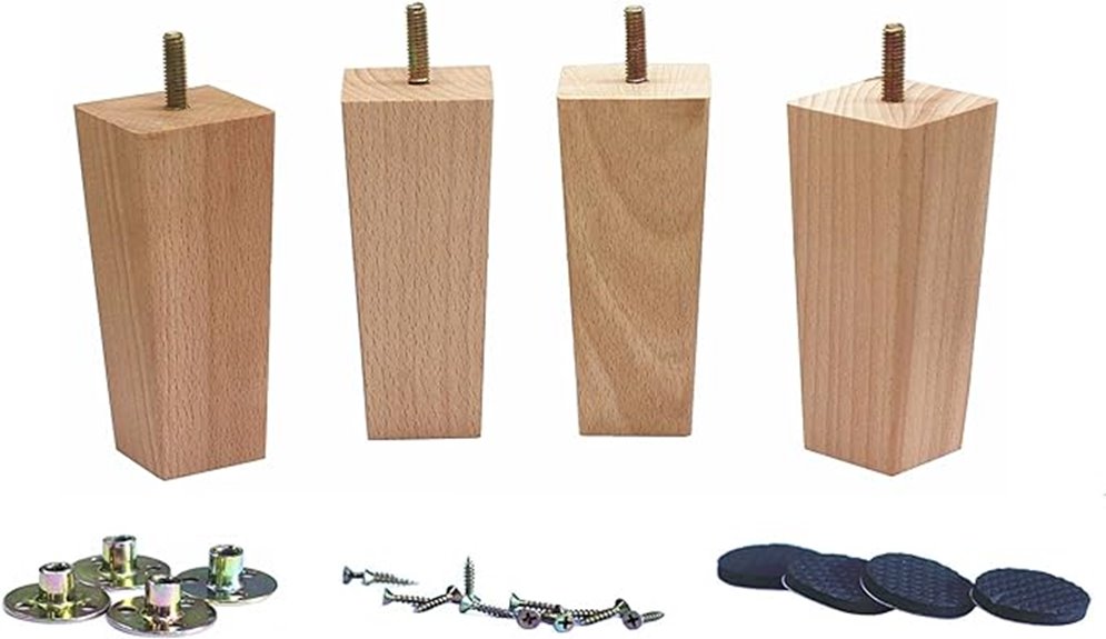 tapered beech wood legs