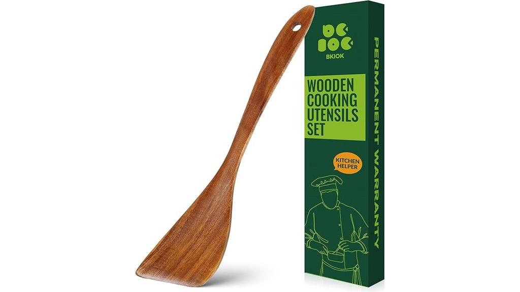 teak wood cooking spatula