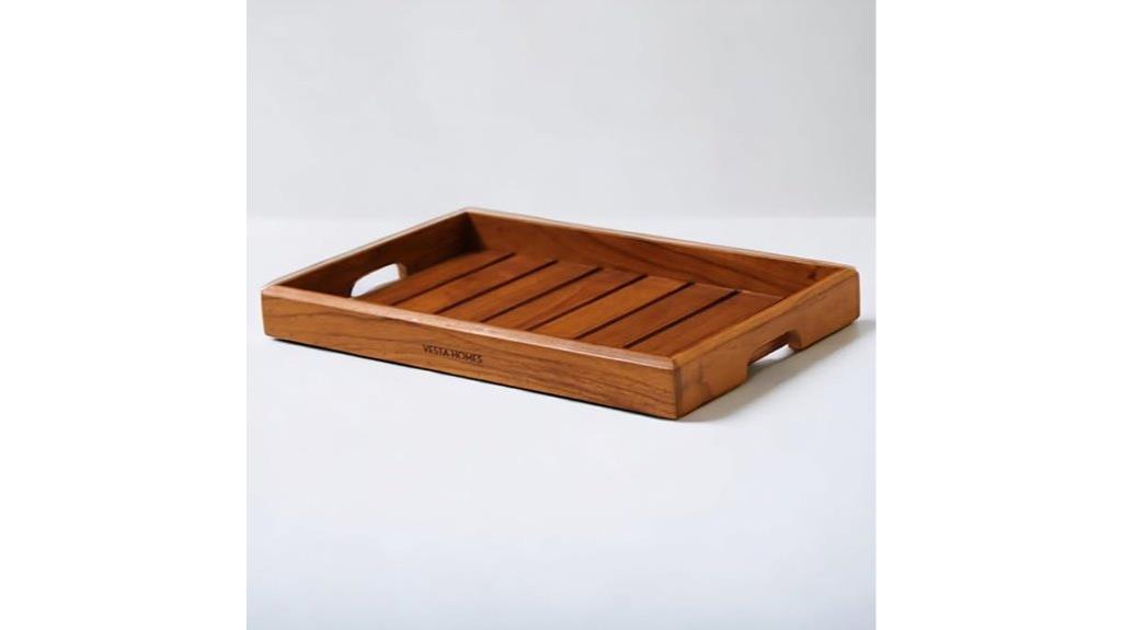 teak wood serving tray