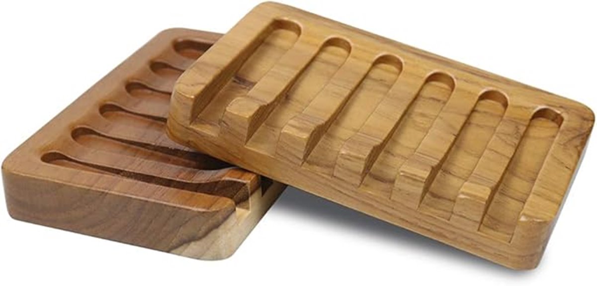 teak wood soap dishes