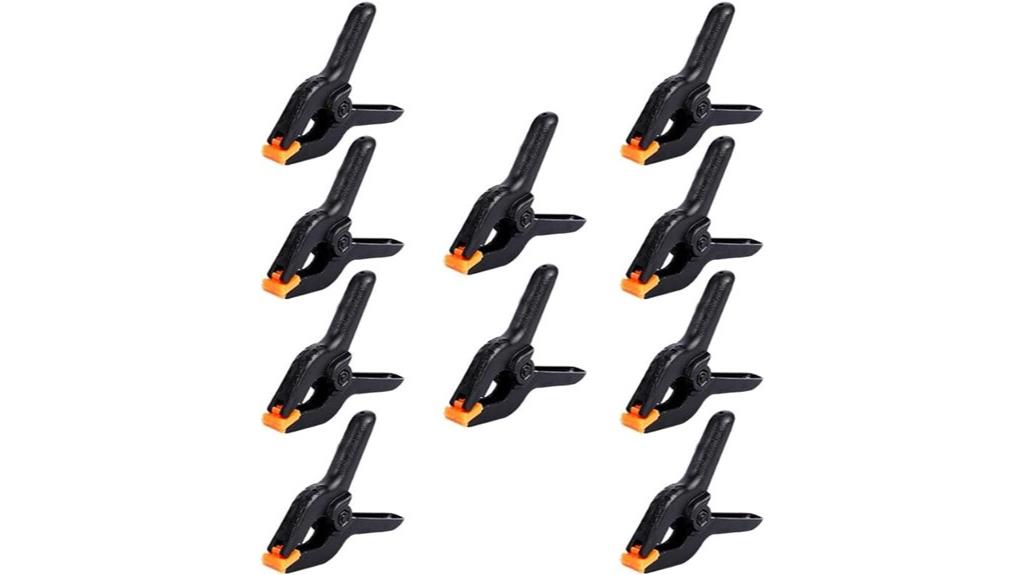 ten sets of heavy duty clamps