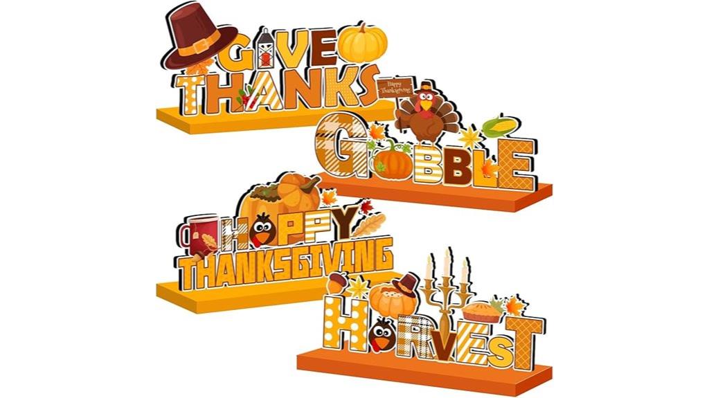 thanksgiving wood table decor
