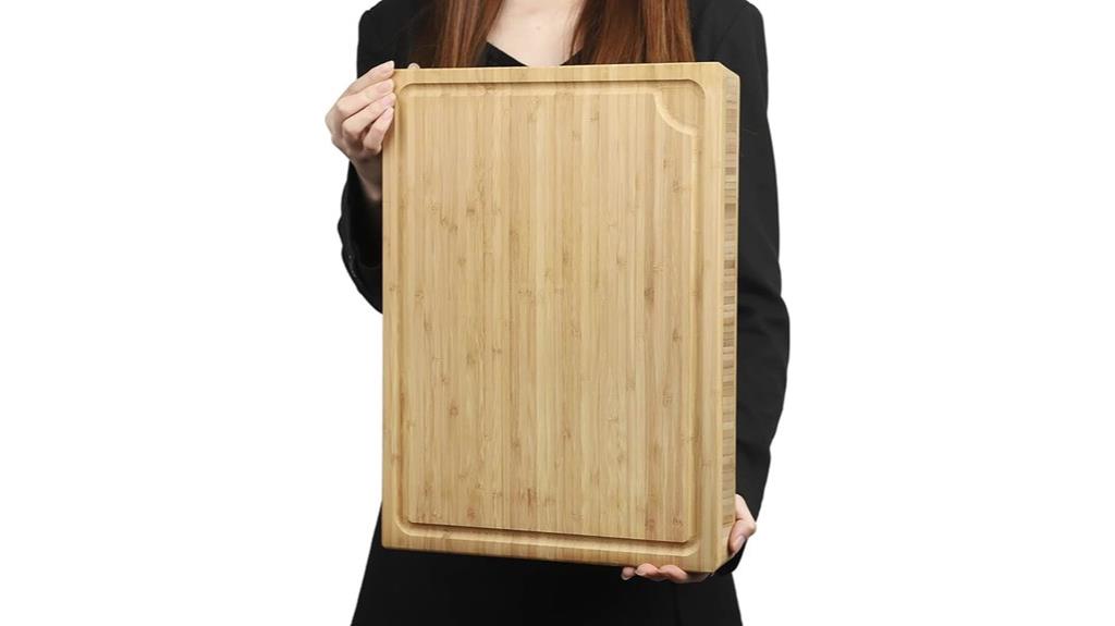 thick bamboo cutting board