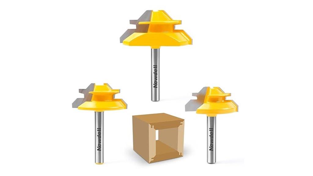 three piece lock miter set