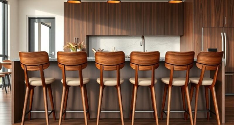 top stylish wooden bar stools