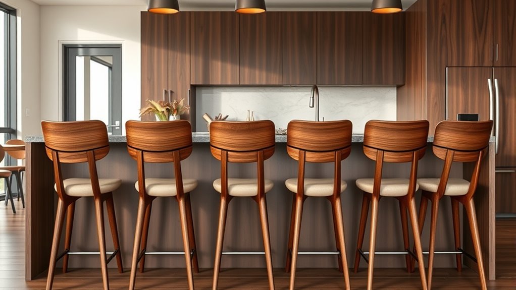 top stylish wooden bar stools