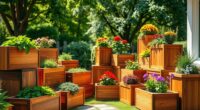 top wooden garden planters