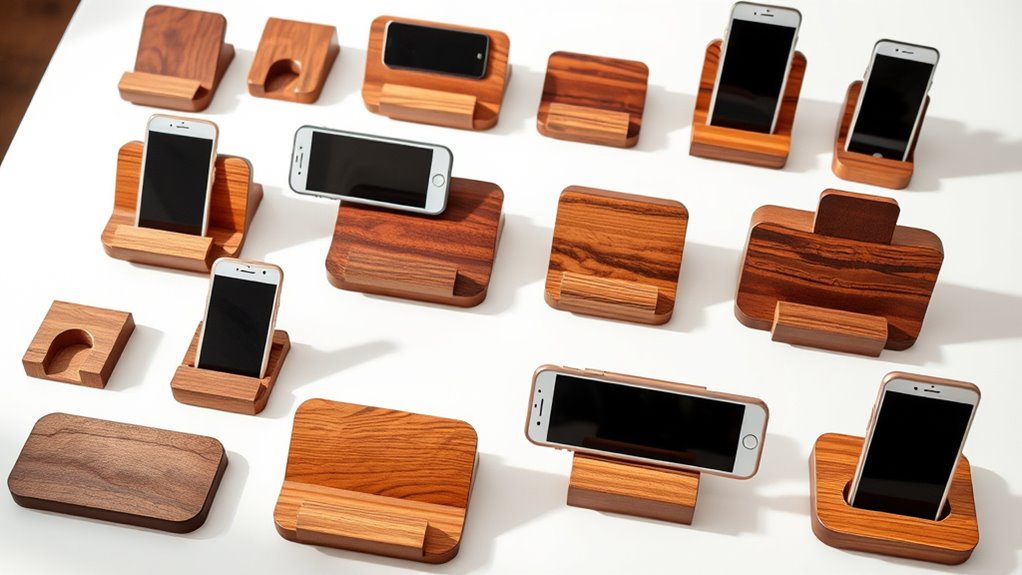 top wooden phone stands