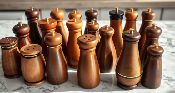 top wooden salt pepper shakers