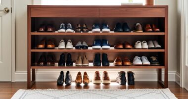 top wooden shoe racks