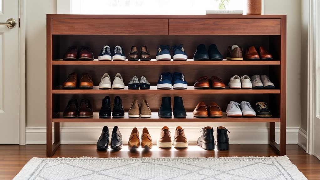 top wooden shoe racks