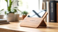 top wooden tablet holders