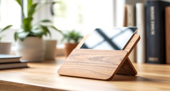 top wooden tablet holders