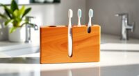 top wooden toothbrush holders