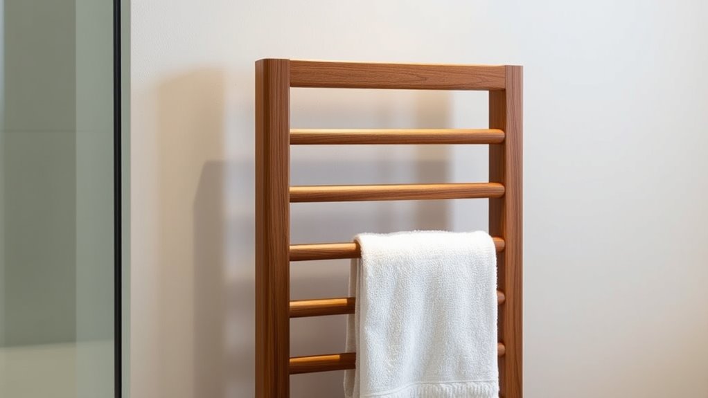 top wooden towel racks