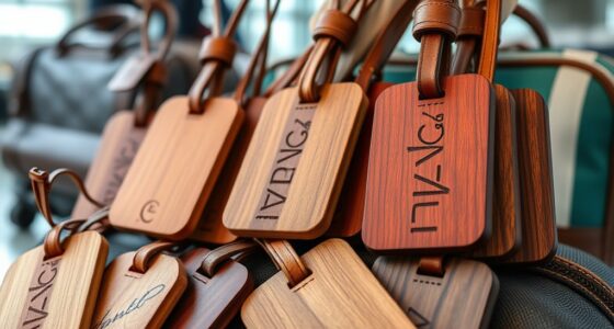 top wooden travel tags