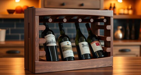 top wooden wine storage