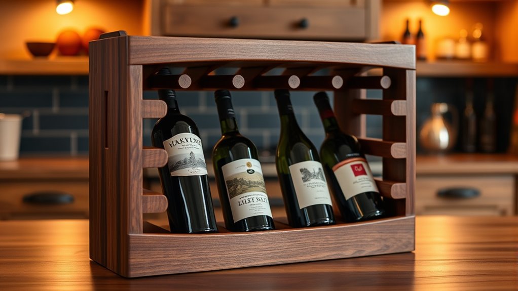 top wooden wine storage