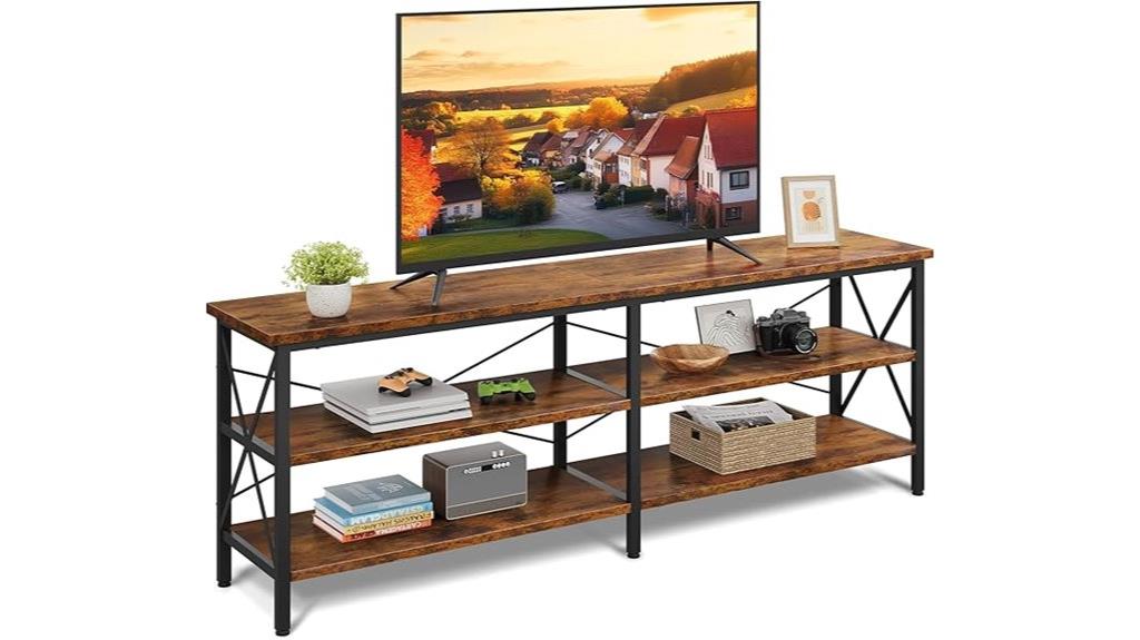 tv stand with three shelves
