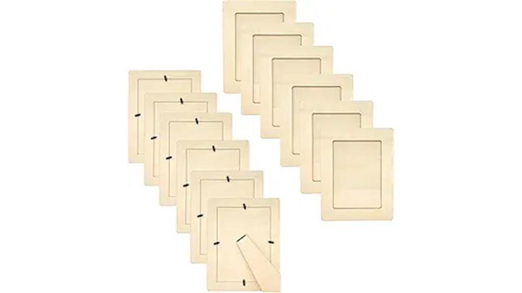 twelve wooden picture frames