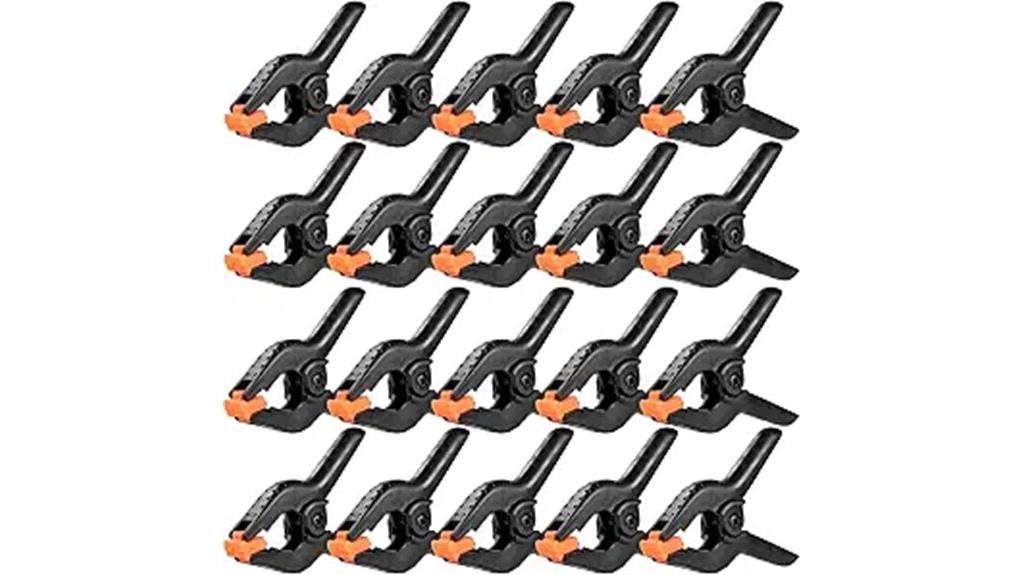 twenty spring clamps pack