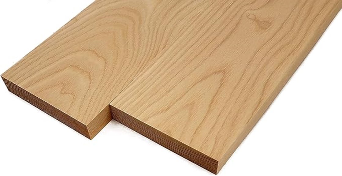 two white ash boards